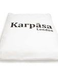Luxury 100% organic cotton percale duvet cover, ultra-soft premium white bedding, breathable and durable, king or double size by Karpāsa London at brixbailey.com