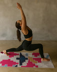 Yoga Mat | 6mm Thick | Pink| Non-Slip | Eco Friendly | Yune Yoga | Leah Duncan Geo-2