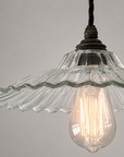 Lenwade Prismatic Glass Pendant Light | Vintage Railway Style