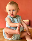 Blue Stripe Romper