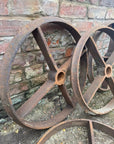 Large Cambridge Roller Wheels / Antique Salvage / Shepherds Hut Wheels Set Of 4