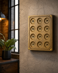 12 Gang 2 Way Bronze Cast Metal Light Switch | Surface Mount Industrial Toggle