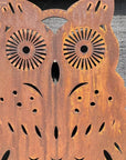 Rusty Metal Standing Owl Garden Decoration