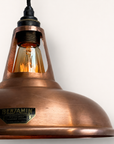 Cawston Antique Copper Coolicon Lampshade Pendant Light - 11 Inch