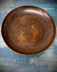 Antique 19th.C Papier-Mâché Lacquered Chinese Tray Plate Bowl / Chinoiserie A