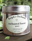 Luxury enchanted forest pine scented candle, hand-poured in England, premium pine needles cedar oakmoss fragrance, autumn winter collection by Ralph's Orchard at brixbailey.com