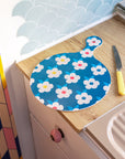 Chopping Board Navy Midnight Retro Floral - Enamelhappy