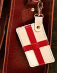 England Flag Handmade Leather bag charm