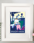 Enjoy the Ride Vintage Seaside Poster Print