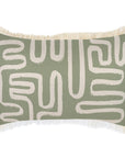 Cushion Cover-Coastal Fringe-Maze Sage-35cm x 50cm-0
