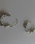 Tiny Boho sterling silver 925 hoop earrings