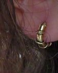 Tiny Boho sterling silver 925 hoop earrings