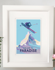 Escape to Paradise Vintage Ski Poster
