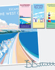 Escape to the West Country Vintage Seaside Print
