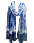 Eternity Indigo Cotton Scarf-0