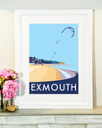 Exmouth Vintage Seaside Travel Poster Print