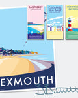 Exmouth Vintage Seaside Travel Poster Print