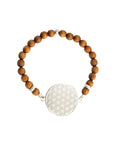 Flower of Life Bracelet Sandalwood Silver or Gold