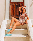 Women's Tasselled Driving Loafers, aqua suede