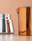 Polished Stainless Steel Copper Stovetop Coffee Maker 300 ml