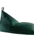 Premium Essaouira Jungle Green Velvet Beanbag, luxury eco-velvet kids seating, stylish removable cover, handcrafted in Barcelona by Ella James at brixbailey.com