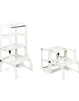 STEP'n'SIT® Convertible 2-in-1 Helper Tower/Table - White