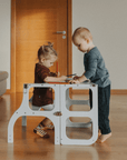 STEP'n'SIT® Convertible 2-in-1 Helper Tower/Table - White