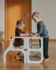 White Convertible Helper Tower and Activity Table