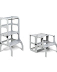 STEP'n'SIT® Convertible 2-in-1 Helper Tower/Table - Grey
