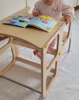 STEP'n'SIT® Convertible 2-in-1 Helper Tower/Table - Natural wood