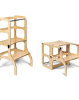 STEP'n'SIT® Convertible 2-in-1 Helper Tower/Table - Natural wood