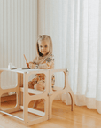 STEP'n'SIT® Convertible 2-in-1 Helper Tower/Table - Natural wood