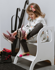 MIIMO® Adjustable Height Step Stool - White