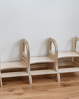 MIIMO® Adjustable Height Step Stool - Natural Wood