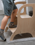 MIIMO® Adjustable Height Step Stool - White