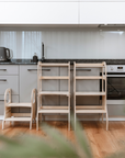 MIIMO® Adjustable Height Step Stool - Natural Wood