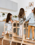 STEP UP Adjustable Height Helper Tower - Natural Wood