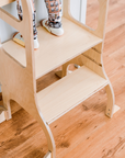 Step Up Adjustable Height Helper Tower in Natural Wood