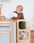 STEP UP Adjustable Height Helper Tower - Natural Wood