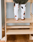 STEP UP Adjustable Height Helper Tower - Natural Wood