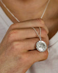 Europe Map Globe Personalised St Christopher - Silver Chain