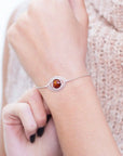 Decorative Amber & Silver Ball Bracelet