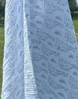 WooWoo Muslin Swaddle - Blue Giraffe
