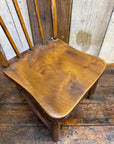 Antique Child’s Chair with Elm Seat – Nursery Book Display Plant Stand Chair C