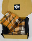 Hand Warmers – Soft Burnt Orange Highland Tartan