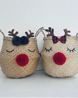 Reindeer pom pom basket - Medium