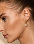 Athena Kate Large Drop Earrings: Lemon Quartz