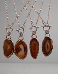 Agate Slice Necklace - Crystal Jewelry | Handmade by Blackbird & Sage