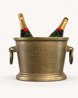 Antique Brass Solid Cast Engraved Champagne Ice Bucket Cooler