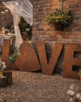 Large 70cm Rusty Metal Letters – XL Industrial Alphabet for Weddings, Home Decor & Shop Signs House Numbers